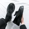 Men Loafers Black Platform Height Increase Thick Sole Shoes White Formal Business Wedding Dress Prom Tuxedo Party Shoes Large Size