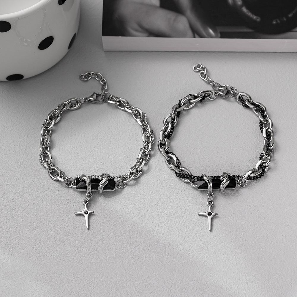 

Стильный браслет из титановой стали, не выцветает, браслет-звезда. White pendant