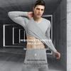 Men's Modal Autumn Base Layer Set: Plain Warm Long Underwear & Sweater - Plus Size for Cold Protection