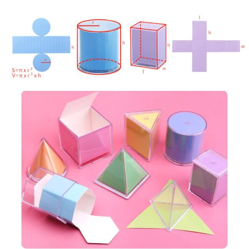 3D Geometrie Mathe Modellbausatz für die Mittelschule Würfel und Quader Entfaltete Darstellungen