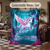 Coperta da divano a tema unicorno con nome personalizzato, coperta morbida e accogliente per casa, divano, letto