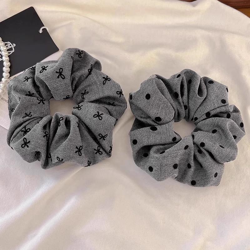 Elegant Print Bow Heart Dot Widen Hair Band For Women Girls Sweet Hair Ornament Scrunchie Hair Tie Fashion Hair Accessories