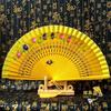 Double-Sided Easy-Open Folding Fan, Group Performance Fan, Retro Fan for Show, Dancing, Bright Red Model Dance Fan, Chinese Style
