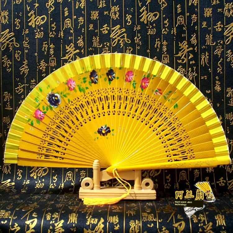 Double-Sided Easy-Open Folding Fan, Group Performance Fan, Retro Fan for Show, Dancing, Bright Red Model Dance Fan, Chinese Style
