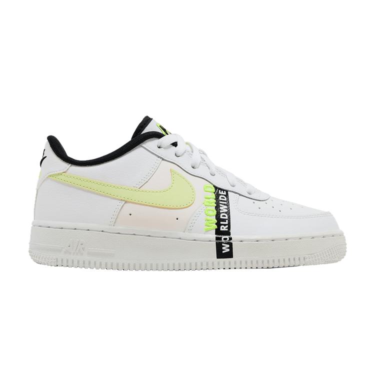 Nike Air Force 1 LV8 1 GS Worldwide Pack - White Barely Volt 36