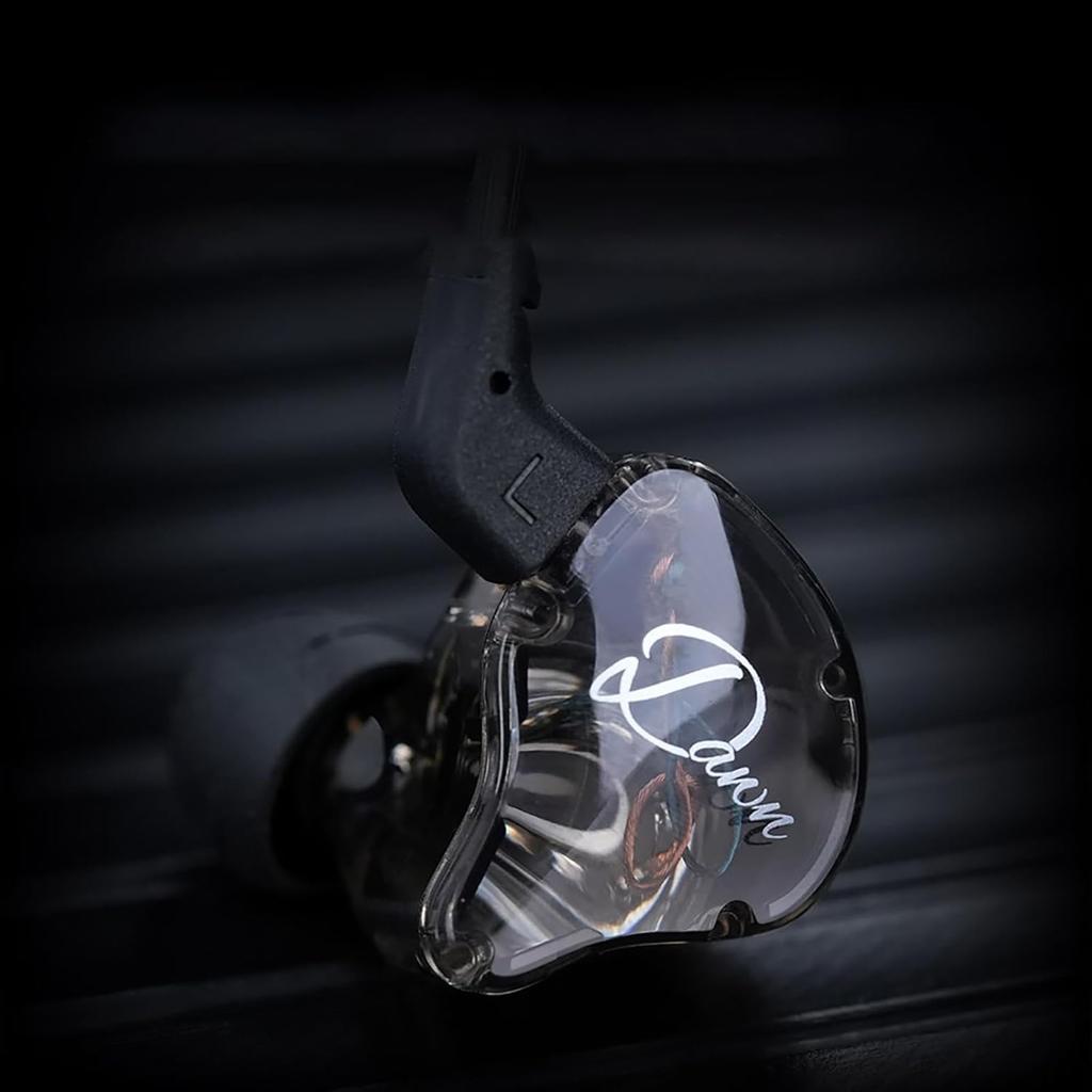 KZ Dawn HiFi Wired Ear 10mm Up Dynamic Canal 10mm Large Diameter Dynamic Heavy Sound Super For Home Silver Plated Plated Cable and Microphone