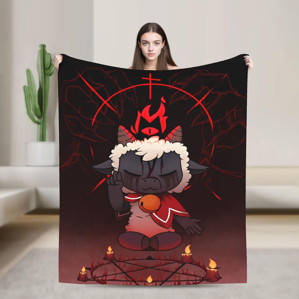 Cult of the Lamb Warm Soft Blankets Picnic Plush Throw Blanket Fashion Home Decor Flannel Bedspread Sofa Bed Cover