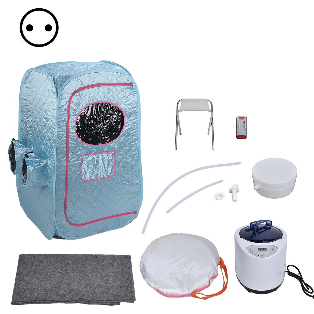 1000W Domácí parní saunový set Přenosná saunová krabice s 1?9 nastavení teploty pro péči o zdraví