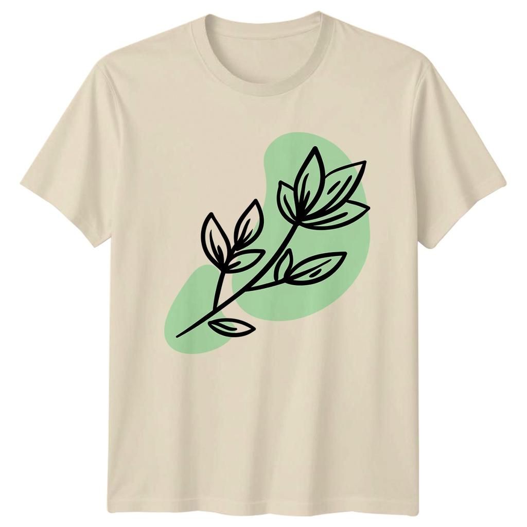 Minimalist Botanical Plant Leaf Stem TShirt Botanical Nature Birthday Gift
