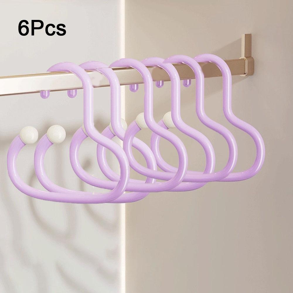6Pcs Anti Slip Circle Ring Hat Hanger Plastic Hat Storage Hook Round Scarf Tie Hanger  Wardrobe