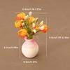 1 Piece 1:12 Dollhouse Miniature Plastic Simulation Colorful Floral Plants Potted Outdoor Doll House Model Diy Accessories