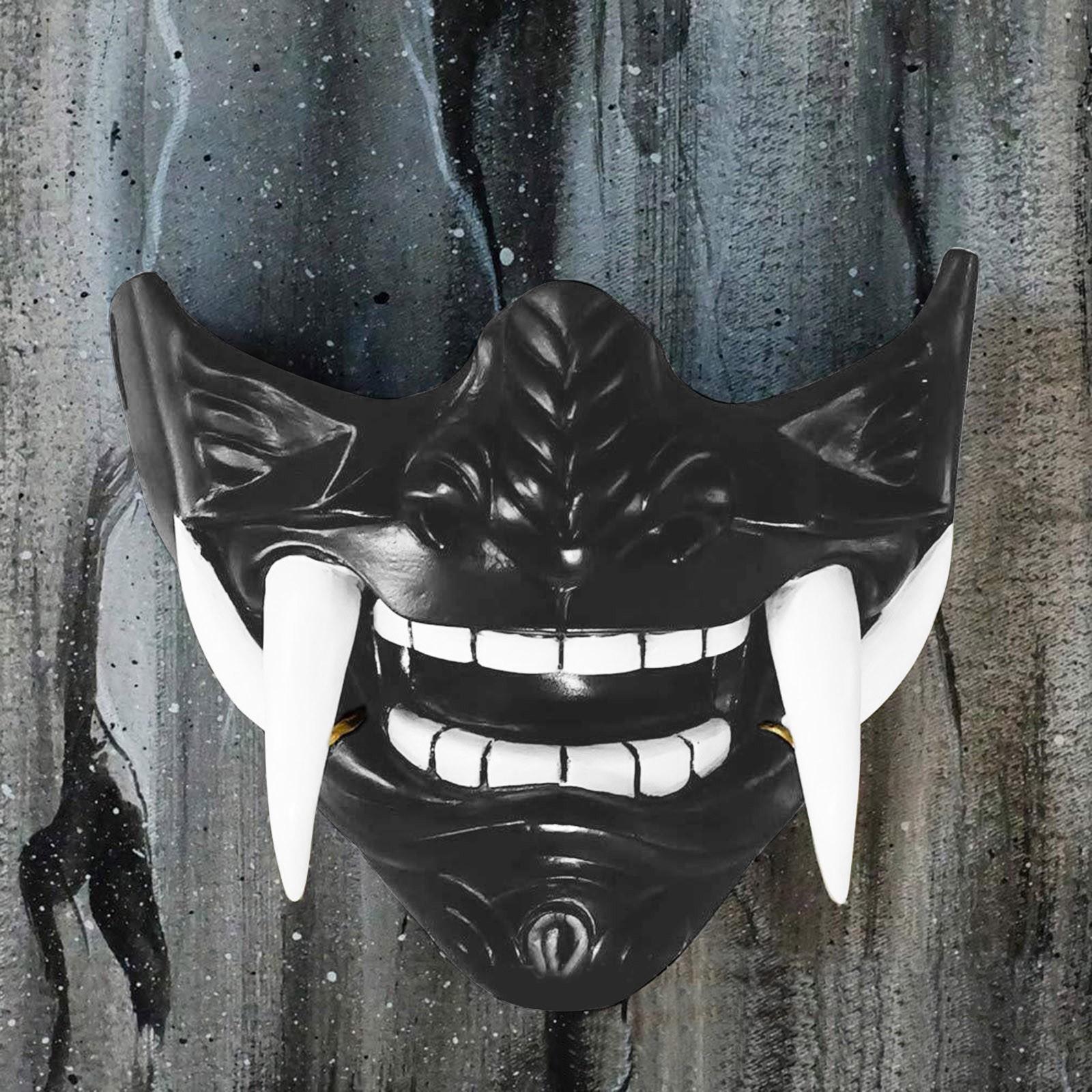 

Японская маска Хання - Они -урай НО Кабуки Праджня Демон Маска на пол-лица Косплей One Size