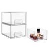 Transparent Storage Box Stackable Cosmetic Organizer Drawer Large Capacity Stable Makeup Organizer Box Bathroom Counter Dresser Cabinets Vanity