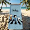 Asciugamano Carino a Fumetti Per Esterno S-Snoopys-Es Campeggio Asciugamano da Spiaggia Super Assorbente Asciugatura Rapida Asciugamano Estivo