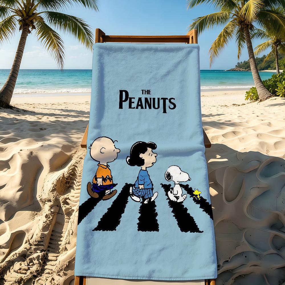 Asciugamano Carino a Fumetti Per Esterno S-Snoopys-Es Campeggio Asciugamano da Spiaggia Super Assorbente Asciugatura Rapida Asciugamano Estivo