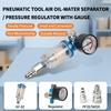 5PCS 1/4'' Water Oil Separator Air Filter Moisture Trap With European Style For Compressor Spray Paint Gun Tool Pressure Parts