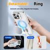 Luxury Magnetic Magsafe Case for iPhone 16 15 Pro Max Plus Wireless Charging Silicone Lanyard Detachable Ring Cell Clear Phone Cover