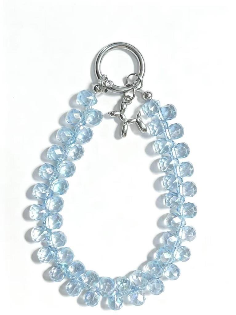 Luxury Crystal Beaded Phone Lanyard with Card Holder, Keychain, and Bag Pendant