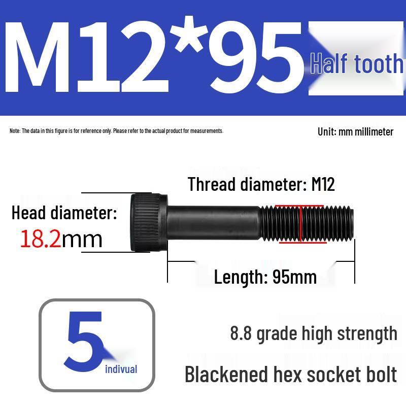 8.8 High-Strength Socket Head Cap Screw Bolt (M4-M20)