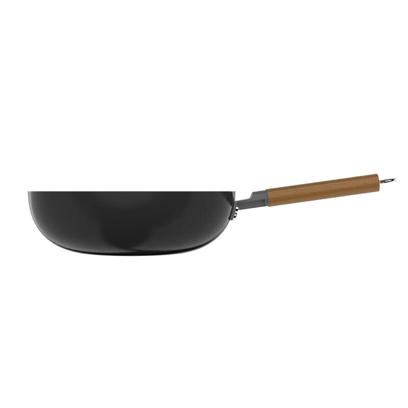 Sanhe 32cm Nitrided Hammered Pure Iron Wok