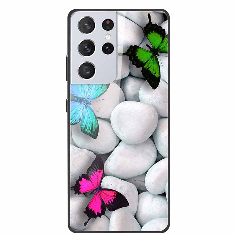 For Samsung Galaxy S25 Ultra Tempered Glass Case Back Cover Hard Phone Cases for SamsungS25 ULTRA 5G SM-S938B Protective Capa