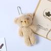 2pcsBlush Bear Pendant Plush Bear Keychain Stuffed Animal Pendant Soft Key Rings