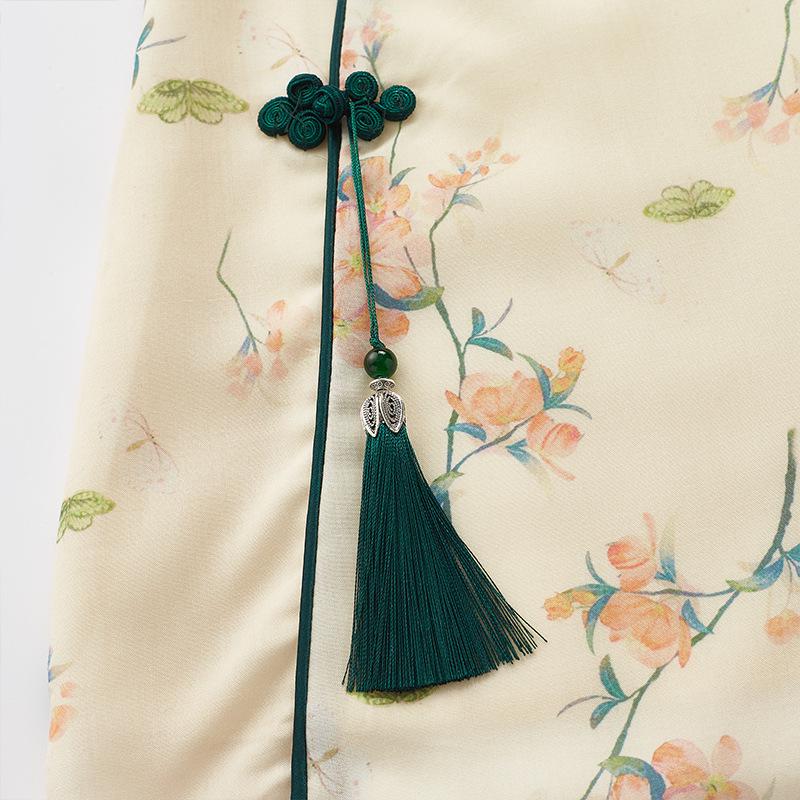 Baby Girl Sleeveless Qipao Dress with Pan Buckle - Summer 2025 Fly Sleeve Style