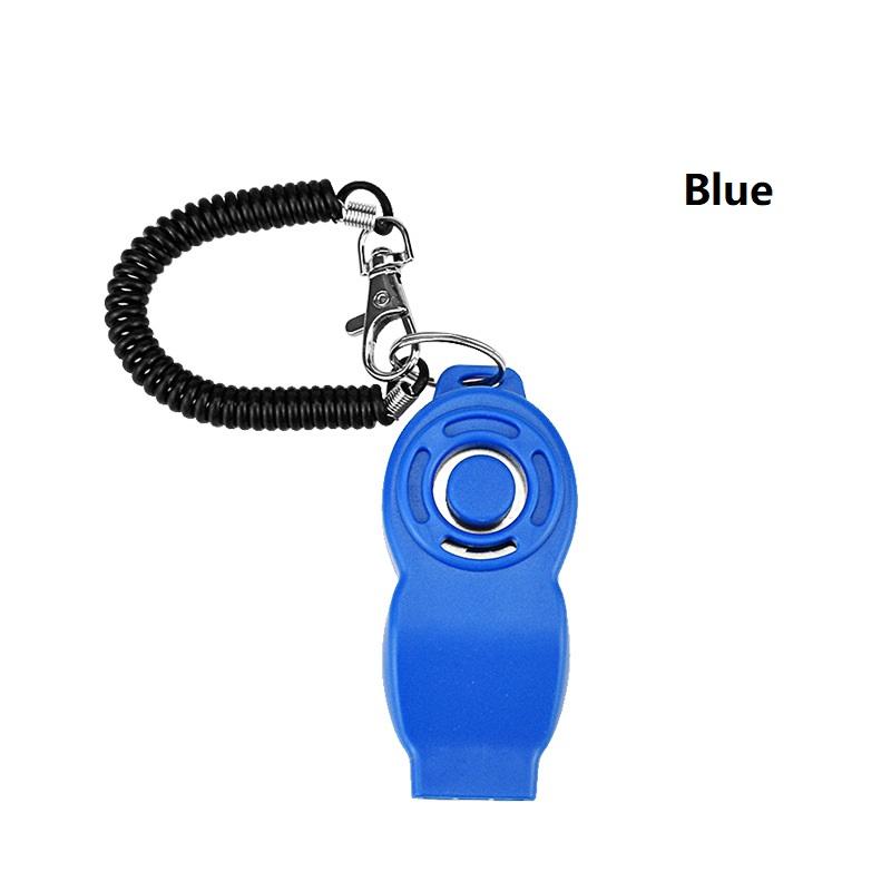 2 In 1 Dog Training Clickers & Whistle Adjustable Wrist Strap Sound Key Pet Repeller for Dog Cat Puppy Bird