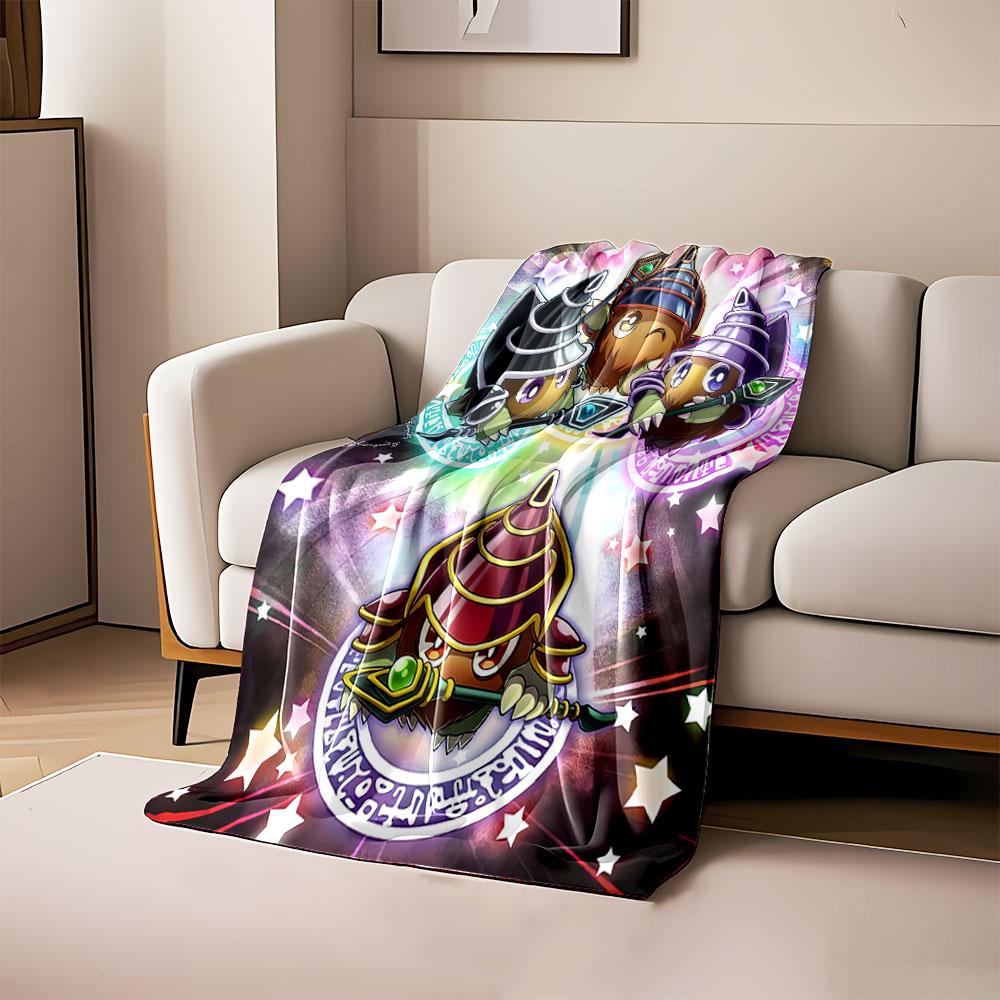 

Cute creatures with spiral helmets and staffs amidst colorful light. for all seasons blanket lunch break throw gift 80cm x 120cm