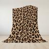 Classic Leopard Flannel Blanket Warm Soft Halloween Christmas Couch Warm Cozy Decorative Decor Gift for All Season