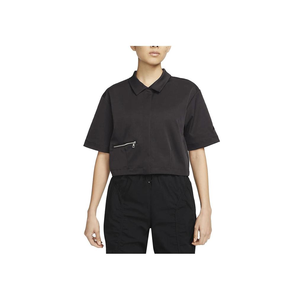 Nike Women's Dri-FIT Tech Pack Woven Cropped Polo DV8241-010