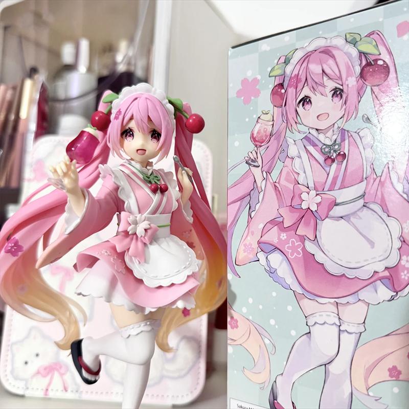 Original Taito Hatsune Miku Coreful Sakura Wafuu Kissa Version Niedliches Anime-Figurenmodell Sammlerstücke Spielzeug Ornament Geschenke