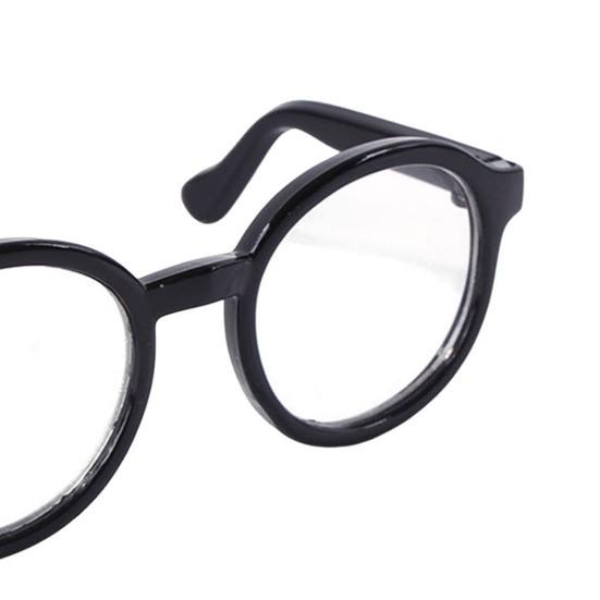 Mini Doll Glasses Small Pets Sunglasses Trendy Round Frame Glasses Doll Eyewear Accessories for Photo Shoots Costume