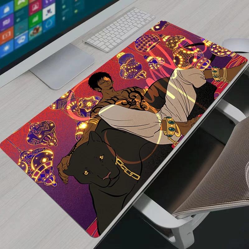 Mouse Pad Large Gamer One Piece Trafalgar Law Gaming Accessories Speed Keyboard Rubber Lock Edge Desk Mat Laptop Mousepad