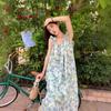 New Xiaofei Sleeve Design Floral Skirt Backless Gentle Vacation Wind Travel Suspender Seaside Dress Women
