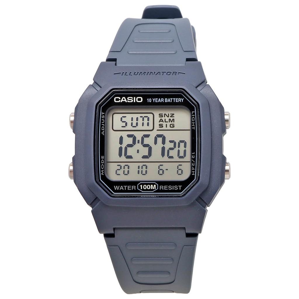 Casio Standard Digital Men's Watch W-800H-2AV Blue Gray (Imported)