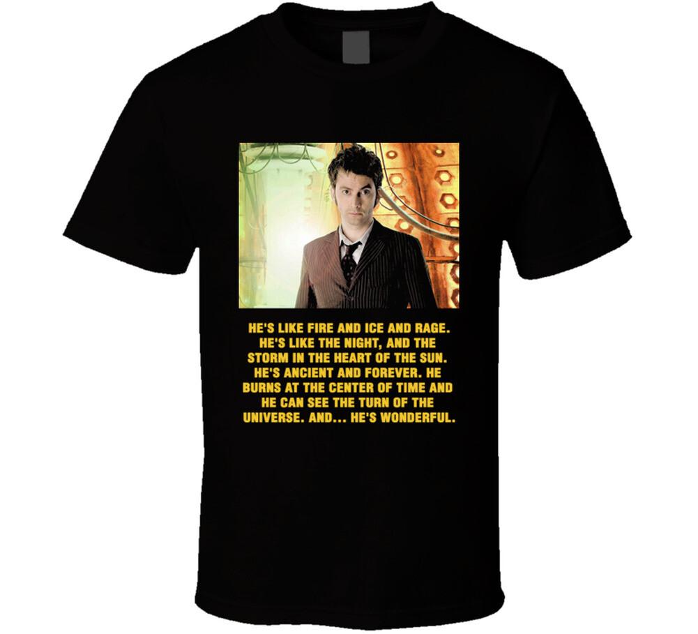 Doctor Who 10Th Doctor With Quote T Shirt Mens Womens Tees Top 4XL
