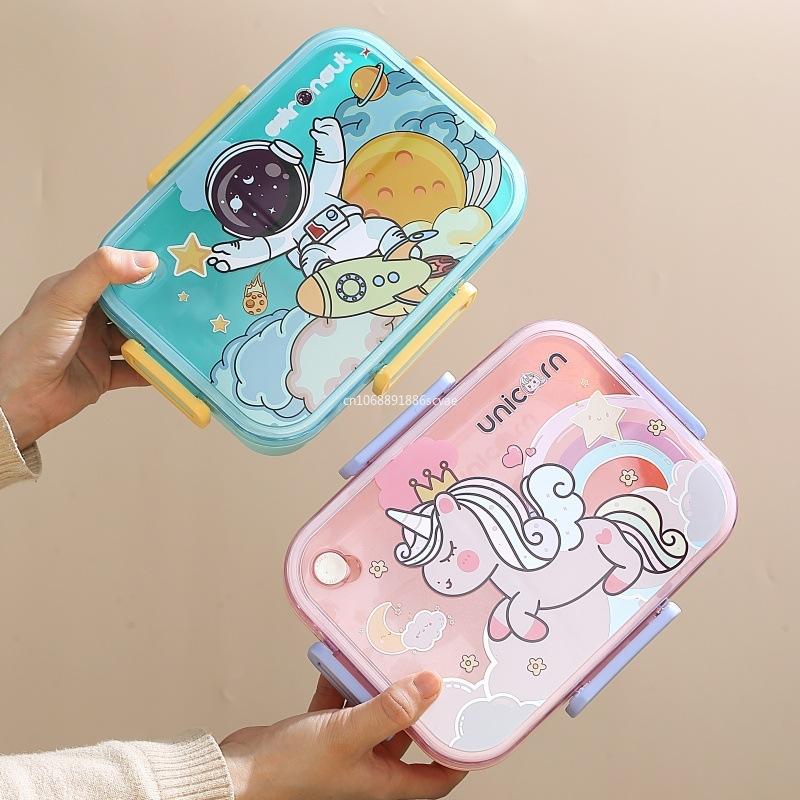 Cute Lunch Box for Kids Girls Boys with Compartments Bento Lunchbox School Child Leakproof Children's Food Snack Boxes New 2025
