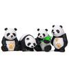 4 Stück Kompakte Auffällige Dekorative Langlebige Kindliche Panda Modell Figur Spielzeug Schreibtisch Ornament Statue