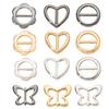 Round Waist Adjustment Fixed Snap Flower Heart Clothing Corner Knotted Buckles Classic   Women