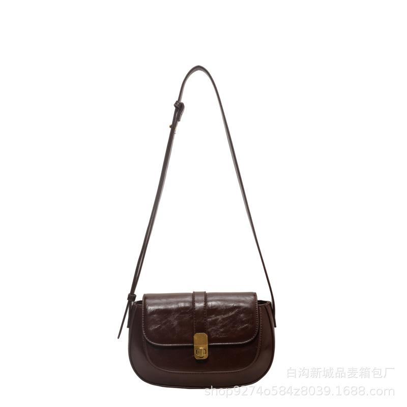 Niche Design Retro Small Bag Women's 2025 New Fashion Shoulder Bag French Niche Popular Messenger Saddle Bag