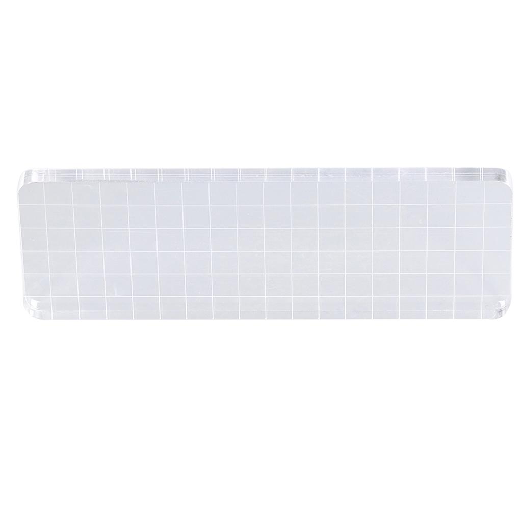 Acrylic Block 6x18cm Safe Round Corner Design Transparent Reusable  Clear Stamps for Notebook