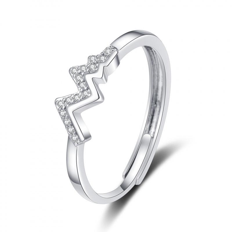 Niche Rhinestone Ring for Women – Personalized, Fashionable, Adjustable Open Design