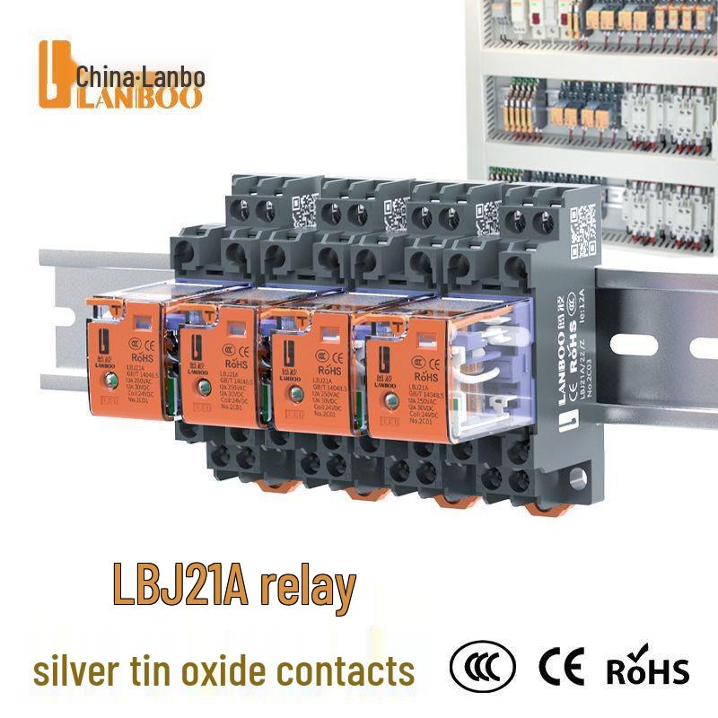Lanbo J21A Series Relay: 8/14-pin, 220V/12V/24V, LED Indicator, Durable