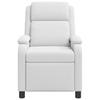 Massage Recliner White Fabric