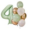 12pcs 40inch Olive Green Number 0-9 Balloon Helium Foil Digital Balloon For Kids Adult Birthday Anniversary Wedding Party Decor
