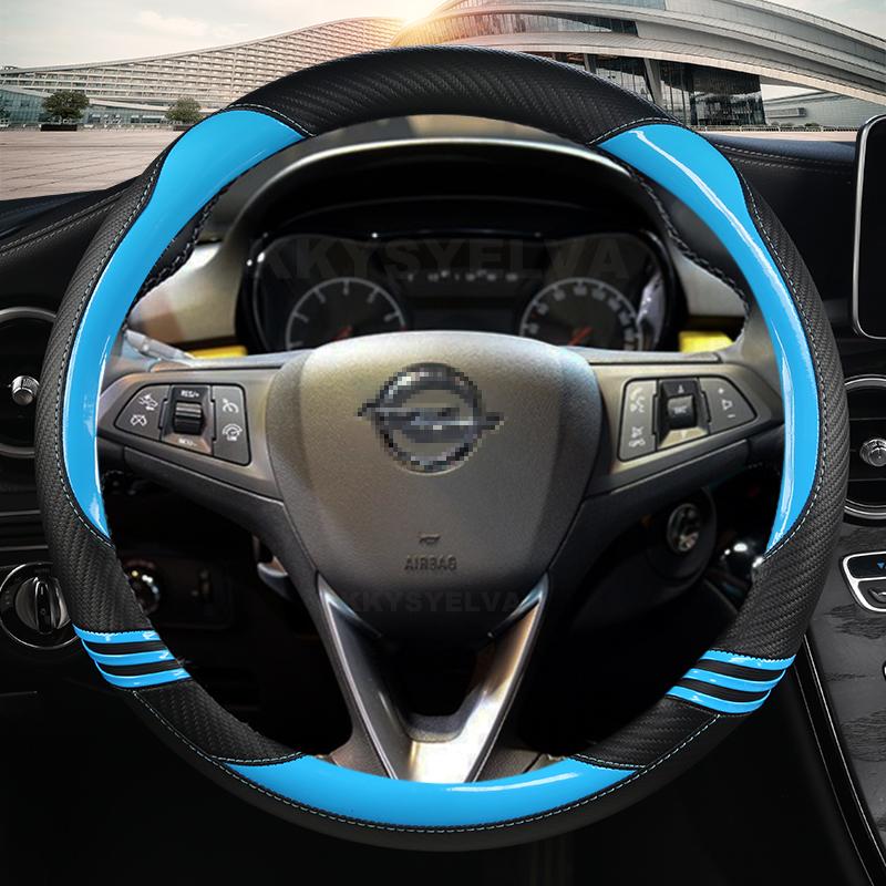 Carbon Fiber Car Steering Wheel Cover For Opel Astra (K) Corsa (E) Karl 2014-2022 Crossland X Grandland X Insignia