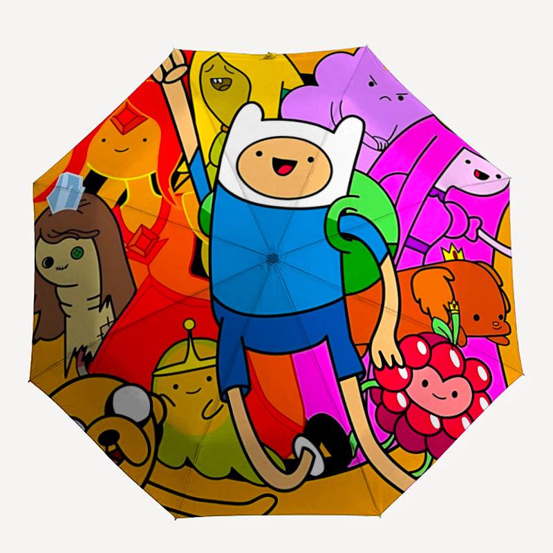 1pc Adventure Time Automatic Open/Close Umbrella, Christmas Gift for Men Women, Daily Travel Outdoor Use Yy251101209