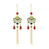 Sanxingdui-Inspired Tassel Earrings with Blessing God Official Design