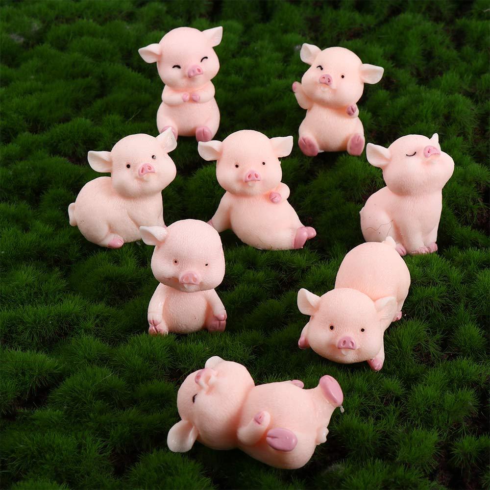 Naughty Toy Animal Statue Micro Landscape Decoration Resin Craft Pig Miniature Dollhouse Accessory